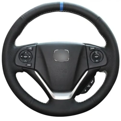 Abbildung von IPUDIS Hand Naehstiches Leder Auto Lenkradbezug Für Honda CR V CRV 2012 2013 2014 2015 2016 rutschfest und Weich Lenkradschoner Zubehör