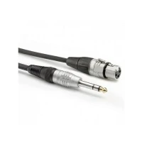 Abbildung von Sommer Cable HBP XF6S 0600 Audio Adapterkabel [1x Jackstik 6.3 mm (stereo) 1x XLR bøsning 3 polet] 6.00 m Sort