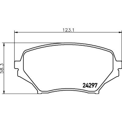 Abbildung von HELLA 8DB 355 006 771 Bremsbelagsatz nicht für Verschleißwarnanzeiger vorbereitet MAZDA: MX 5 3