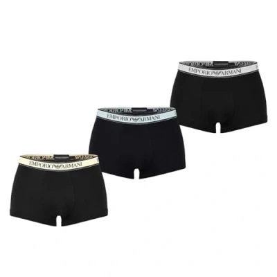 Abbildung von Emporio Armani Parigamba 3 PACK Panties, Herren, Größe: Small, nero black