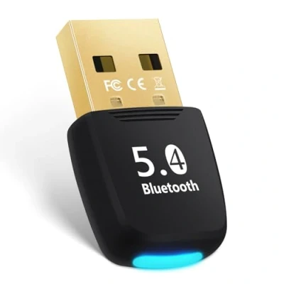 Abbildung von Bluetooth Adapter PC USB 5.4 Dongle Stick,Low Latency, Plug &amp; Play,USB Kompatibel mit Windows 11/10/8.1/7 für Desktop, Laptop, Headset, Tastatur, Maus