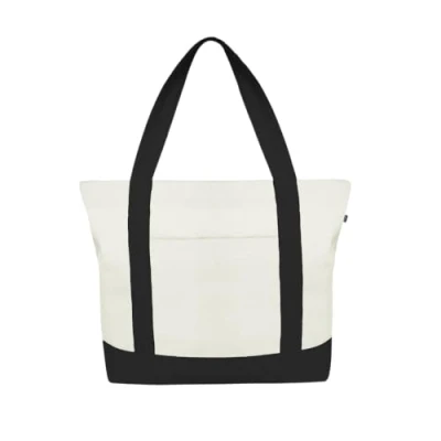 Abbildung von Ecoright Große Canvas Tote Bag Für Frauen Mit Reißverschluss &amp; Innentasche, 100% Bio baumwolle Reisenthel Shopper