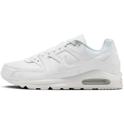Abbildung von Nike Air Max Command Herren Leder Sneaker Schuhe, Weiß, Metallic, Silber, 40 EU