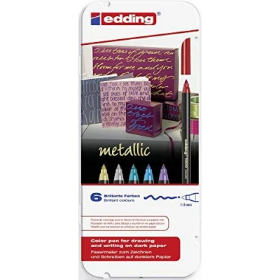 Abbildung von edding 1200 ass. metallic teken/kleur stift 6ST 1 3 mm / 4 6