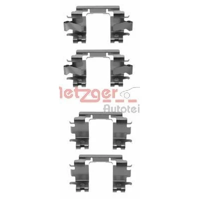 Abbildung von METZGER 109 1257 Zubehörsatz, Scheibenbremsbelag HONDA: Jazz 2 Schrägheck, Civic 6 Hatchback, V Hatchback