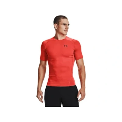 Abbildung von Under Armour Herren HeatGear Compression Short Sleeve T Shirt Kurzärmelig, Dunkelorange (860)/Schwarz, L