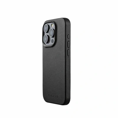 Abbildung von MUJJO Lederhülle mit MagSafe iPhone 15 Pro schwarz CL 039 BK