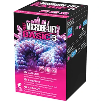 Abbildung von MICROBE LIFT Basic 3 Carbonate hochreines Carbonat (KH) für jedes Meerwasser Aquarium, sehr ergiebig, 2000g