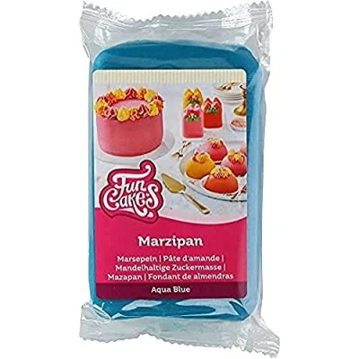 Abbildung von FunCakes Mandelhaltige Zuckermasse (holländisches Marzipan) Aqua Blue: Einfach zu verwenden und geschmeidig, perfekt zum Dekorieren von Kuchen, Halal, koscher glutenfrei, 250 g