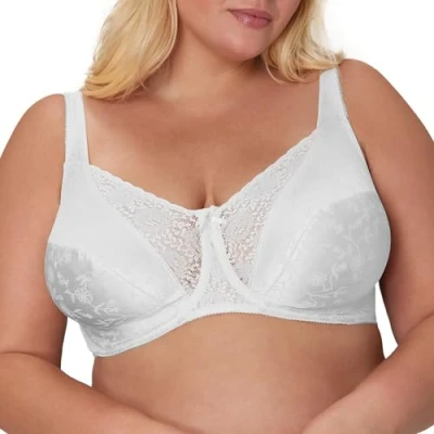 Abbildung von Playtex Damen Secrets Vollfigur Bügel BH Beautiful Lift Full Coverage BH, Weiss/opulenter Garten, 95C