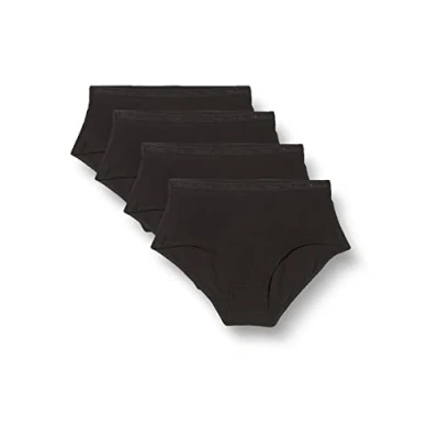 Abbildung von Playtex Damen Midi Höschen aus Bio Baumwolle x4 Slip, Schwarz, XL