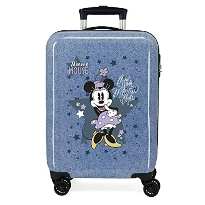 Abbildung von Disney Minnie Style Kabinenkoffer Blau 38 x 55 20 cm Starres ABS Seitenkombinationsschloss 34L 2 kg 4 Doppelrollen Handgepäck