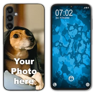 Abbildung von PhoneNatic personalisierte Handyhülle für Galaxy A15 Custom Case in transparent zum selbst gestalten mit eigenem Foto Bild Text individuell