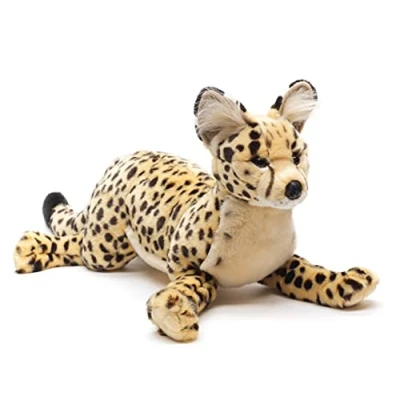 Abbildung von Uni Toys Kuscheltier Savannah Katze, liegend 60 cm (Länge) Plüsch Serval Plüschtier, zu 100 % recyceltes Füllmaterial