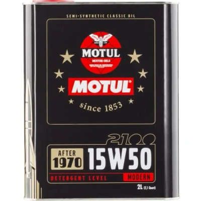 Abbildung von Motul Classic Oil 15W 50 2l Motoröl 104512 TOYOTA: Avensis II Kombi, Corolla Verso, IX Schrägheck, MITSUBISHI: COLT 6, Lancer 8 Limousine