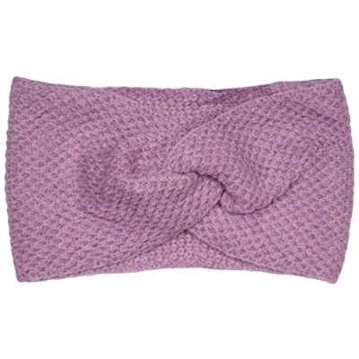Abbildung von styleBREAKER Damen Strick Stirnband mit Waffelpatent Strickmuster und Twist Knoten, warmes Winter Haarband, Headband 04026060, Farbe:Flieder