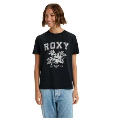 Abbildung von Roxy Ocean Regular Poster Tshirt print, Damen, Größe: XXL, Anthracite
