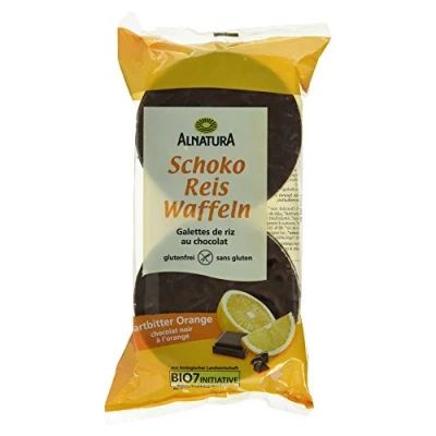 Abbildung von Alnatura Bio Reiswaffeln Zartbitter Orange, 100g