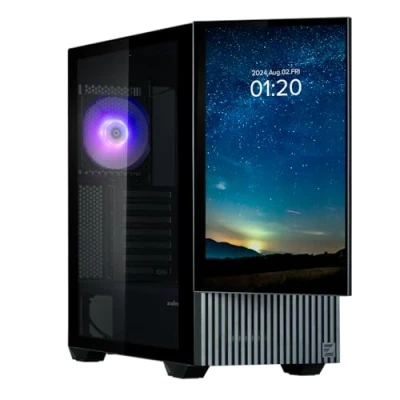 Abbildung von Zalman Z10 DS Mid Tower PC Gehäuse mit Display 15,6 Zoll (39,6 cm) (schwarz)