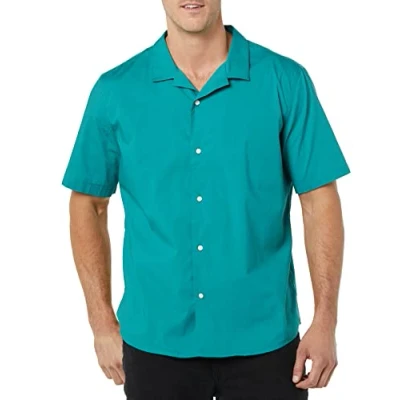 Abbildung von Amazon Essentials Herren Urlaubshemd In Standard Passform, Grünblau, XXL