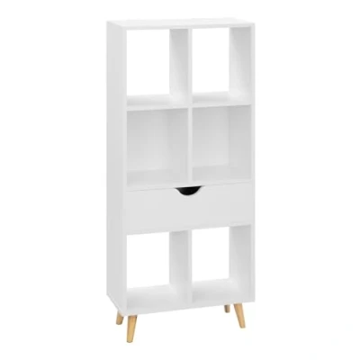 Abbildung von EUGAD Bücherregal, 1 tlg., Raumteiler Aktenregal mit Schublade, aus MDF, Weiß