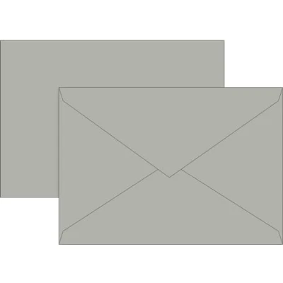 Abbildung von 5 x Brunnen Briefumschläge B6 Nassklebung 80g/qm grau VE=10 Stück