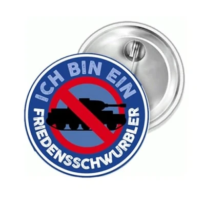 Abbildung von Sammys Shirt Store Ich Bin EIN Friedensschwurbler Button 25 mm