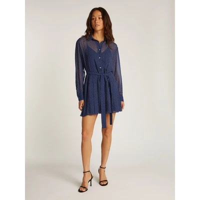 Abbildung von Tommy Jeans Hemdblusenkleid &quot;TJW STAR MINI SHIRT DRESS EXT&quot;, im transparenten Look