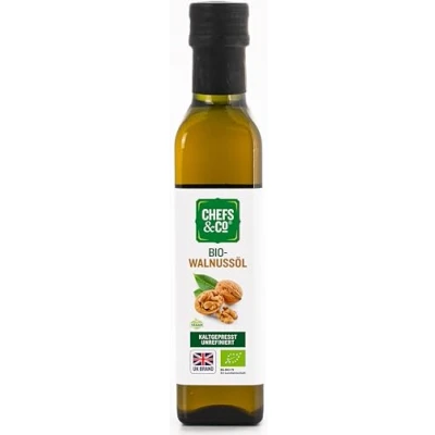 Abbildung von CHEFS &amp; CO kaltgepresstes Walnussöl (unraffiniert) 250ml leicht kaltgepresst ohne Chemie 100% natürliche Premiumqualität Reich an Omega 3 und 6 Phytonährstoffen Vegan