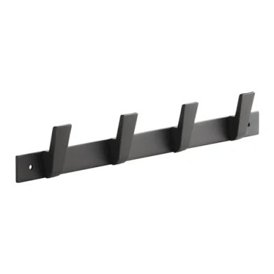 Abbildung von SO TECH® Hakenleiste Blackline ALBUS schwarz pulverbeschichtet, (1 St), Länge 345 mm mit 4 Haken