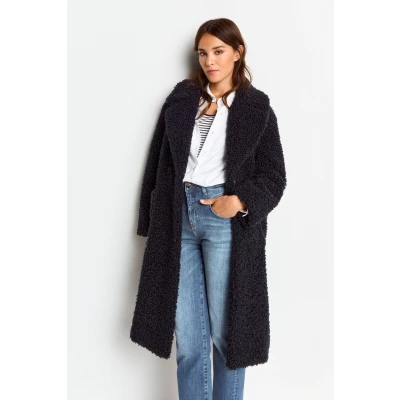 Abbildung von Rich &amp; Royal MIT Breitem Reverskragen Kurzmantel, Damen, Größe: 36, Midnight blue