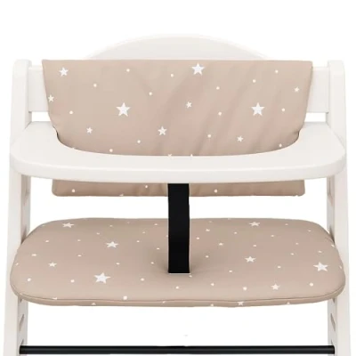 Abbildung von Sitzverkleinerer für Hochstuhl Baby Sitzkissen Stuhl 2 teilig Kinder Sitzauflage Hauck und Stokke Kinderhochstuhl High Chair Cover Treppenhochstuhl Babystuhl Beige
