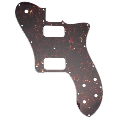 Abbildung von Musiclily Pro 15 Löcher Unbedeckt HH Gitarren Schlagbrett Pickguard für Mexico Fender 72 Tele Deluxe Style E Gitarre, 4 lagig Tortoise Shell