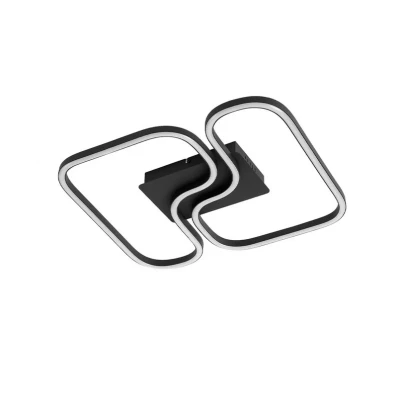 Abbildung von Lucande LED Deckenleuchte Amiya, 47,6 cm, schwarz, Aluminium