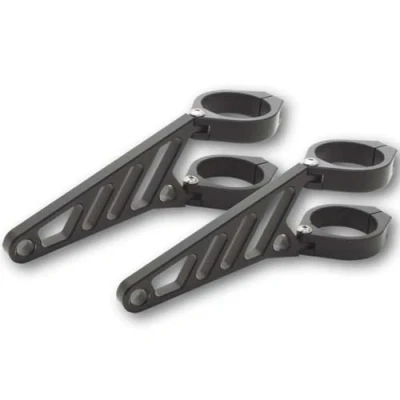 Abbildung von Highsider Lampenhalter Alu Vario lang für 38 41 mm Gabel schwarz