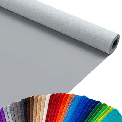 Abbildung von Primaflor Event &amp; Messeteppich Podium Grau 100x1000 cm Robuster Flachfilzteppich mit Rutschfester, schalldämmender Oberfläche ideal für den Messen, Ausstellungen Events
