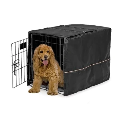 Abbildung von MidWest Homes for Pets CVR 30 Hundebox Abdeckung, Stoff mit Teflonschutz, Sichtschutz für 76 cm lange Hundeboxen von und New World, maschinenwaschbar trocknergeeignet