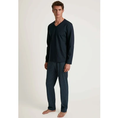 Abbildung von Calida LANG Pyjama, Herren, Größe: XL, Danube blue