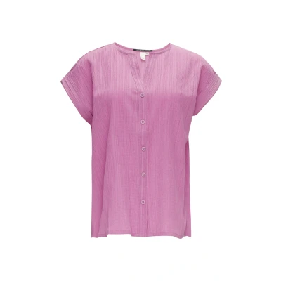 Abbildung von QS Oversize Bluse mit Strukturmuster Lavendel 34