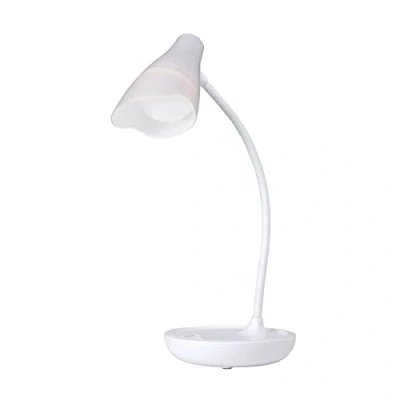 Abbildung von Unilux Kabellose LED Schreibtischlampe Ukky, 3 AAA Batterien, mit USB Aufladung und Touch Dimmer, weiß