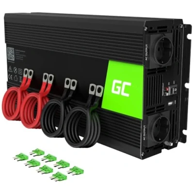 Abbildung von Green Cell® 2000W/4000W 12V auf 230V Volt kfz Spannungswandler Wechselrichter Power Solar Inverter DC AC Umwandler Stromwandler Fahrzeuge Wohnwagen Auto Modifizierte Sinus Sine Wave Autoladegerät