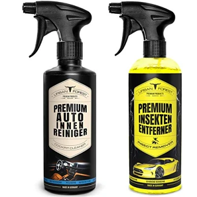 Abbildung von Autoreiniger SPARSET Premium Auto Innenreiniger + Insektenentferner (2 x 500ml Set) als Polsterreiniger &amp; Cockpitspray Insektenreiniger für Lack Scheiben von URBAN Forest