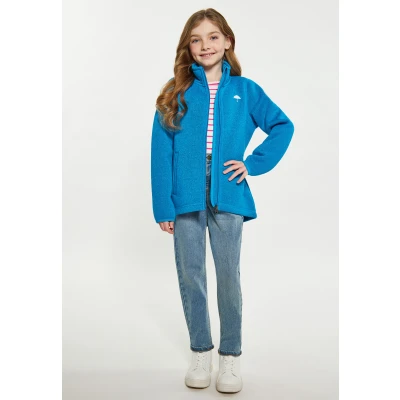Abbildung von Schmuddelwedda Fleecejacke für Kinder, Größe: 146, Cyanblau melange