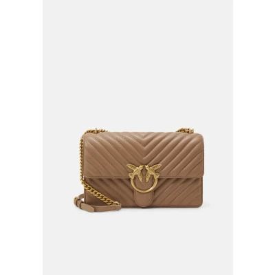 Abbildung von Pinko LOVE One Classic Umhängetasche, Damen, Größe: Size, Ginger biscuit/antique gold