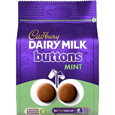 Abbildung von Cadbury Dairy Milk Giant Mint Chocolate Buttons, 110g