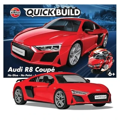 Abbildung von QUICKBUILD Audi R8 Coupe Modellbausatz, Rot/Ausflug, Einfarbig (Getaway Solids)