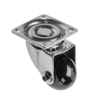 Abbildung von GTV Möbelrolle BRAZYLIA ohne Feststeller Lenkrollen für Möbel Stahl/PC/PU Durchmesser 75 mm Schwenkräder 360 Grad Gesamtlast pro Rolle 64 kg schwarz