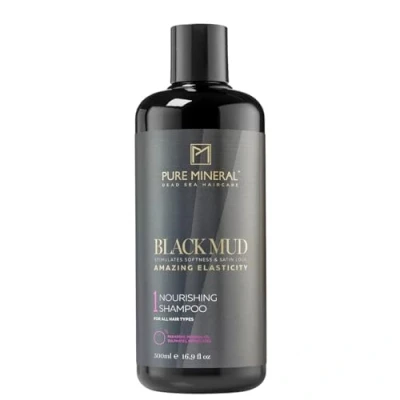 Abbildung von Pure Mineral Shampoo mit Totes Meer Schlamm für genährtes Haar Reinigend, Feuchtigkeitsspendend, Beruhigend Ohne Sulfate, Parabene, Petrolatum 500ml