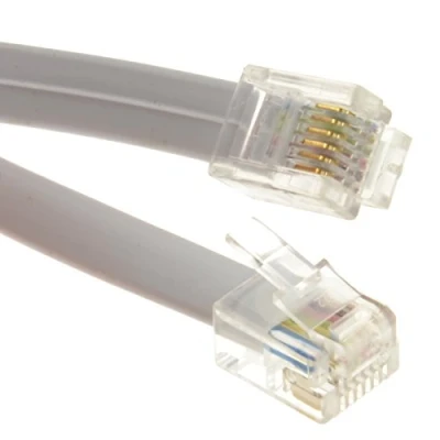 Abbildung von kenable Flach RJ12 6p6c Zum Kabel Stecker RJ11 Mit 6 Draht 1 m [1 Meter/1m]