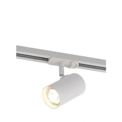 Abbildung von Lindby Schienensystem Leuchten Linaro, Modern, Metall, weiß, 1 flammig, GU10, Phasen Stromschiene